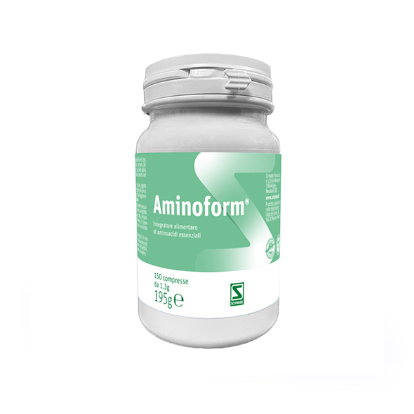 Confezione Aminoform 100 da 60 e 150 compresse integratore naturale di aminoacidi