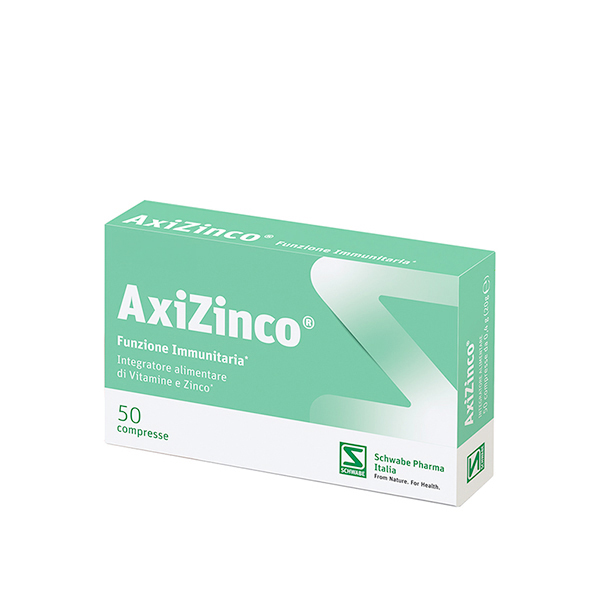 Confezione AxiZinco da 50 compresse integratore di zinco e vitamine del gruppo B