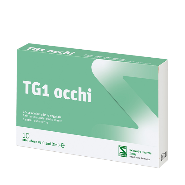 Tg 1 occhi gocce oculari a base vegetale 10 monodose da 0,5 ml. Azione idratante, rinfrescante, antiarrossamento.